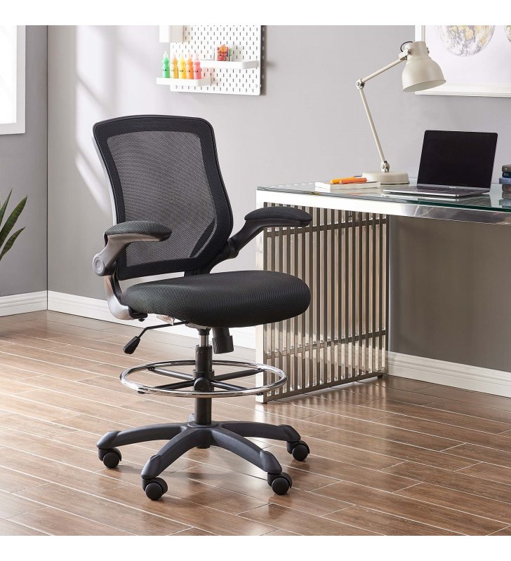 Veer Drafting Chair in Black - Lexmod