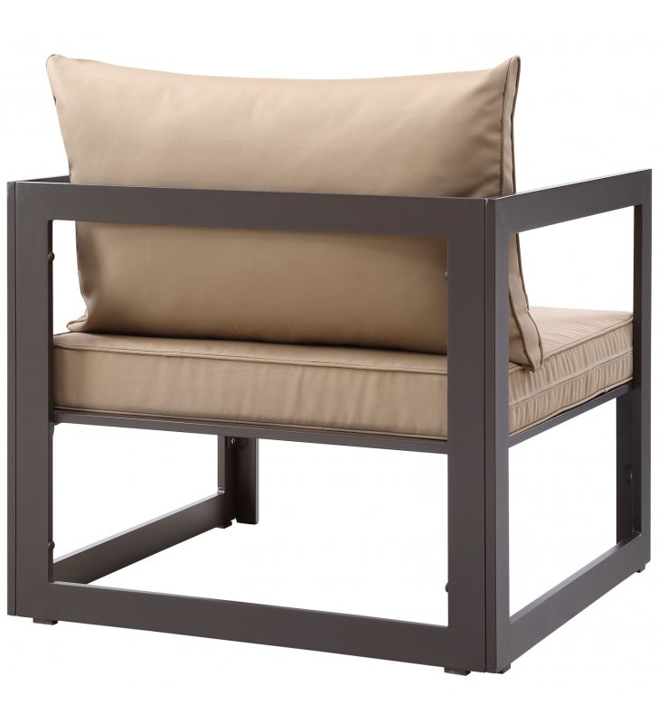 Fortuna Outdoor Patio Armchair in Brown Mocha - Lexmod