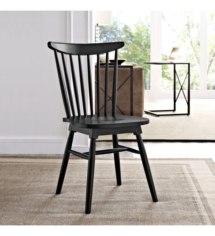 Amble Dining Side Chair in Black - Lexmod