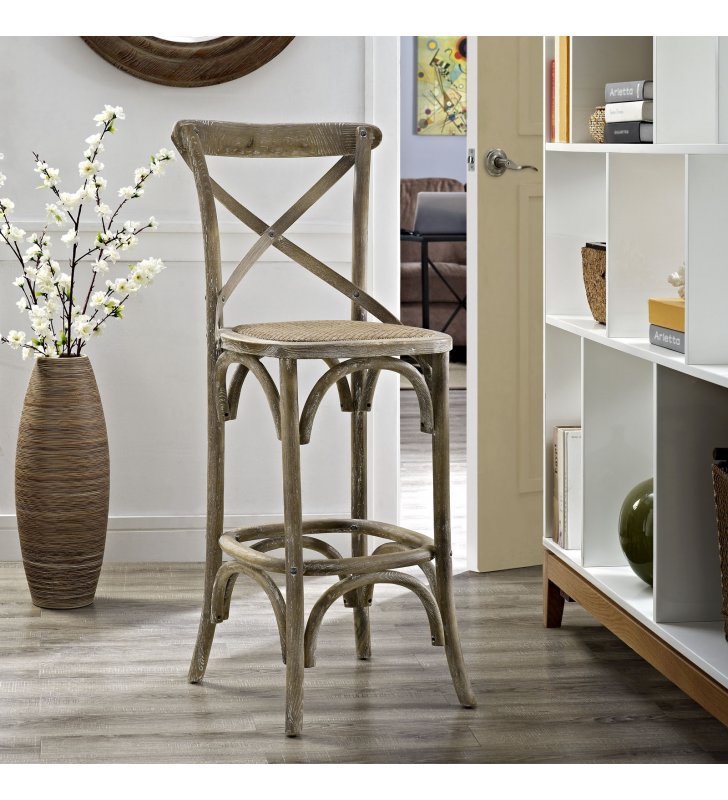 Gear Bar Stool in Gray - Lexmod