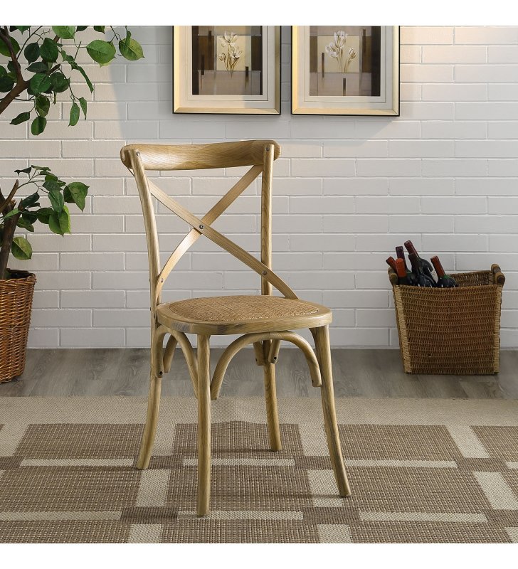 Gear Dining Side Chair in Natural Lexmod