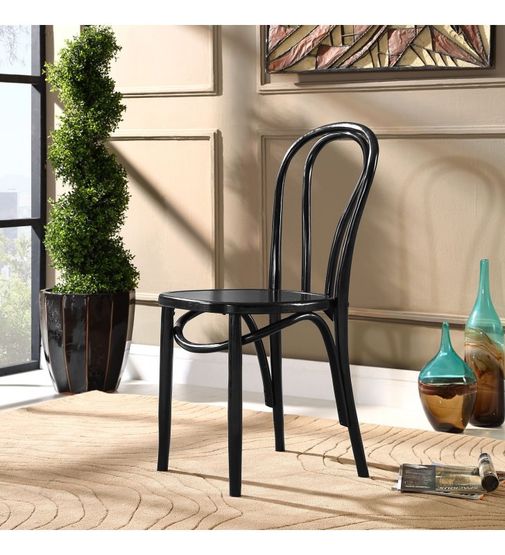 Eon Dining Side Chair in Black - Lexmod