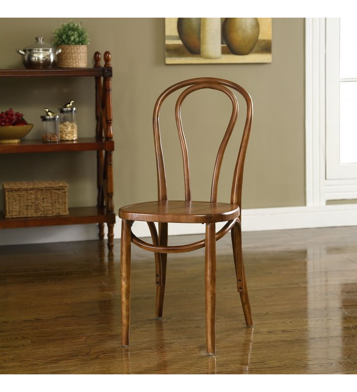 Eon Dining Side Chair in Walnut - Lexmod