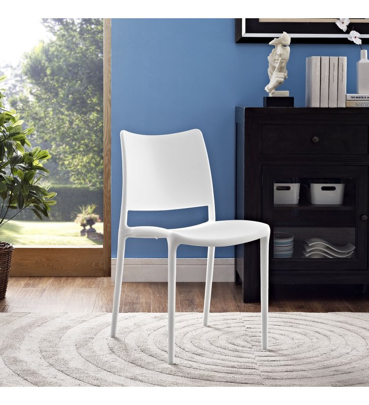 Hipster Dining Side Chair in White - Lexmod