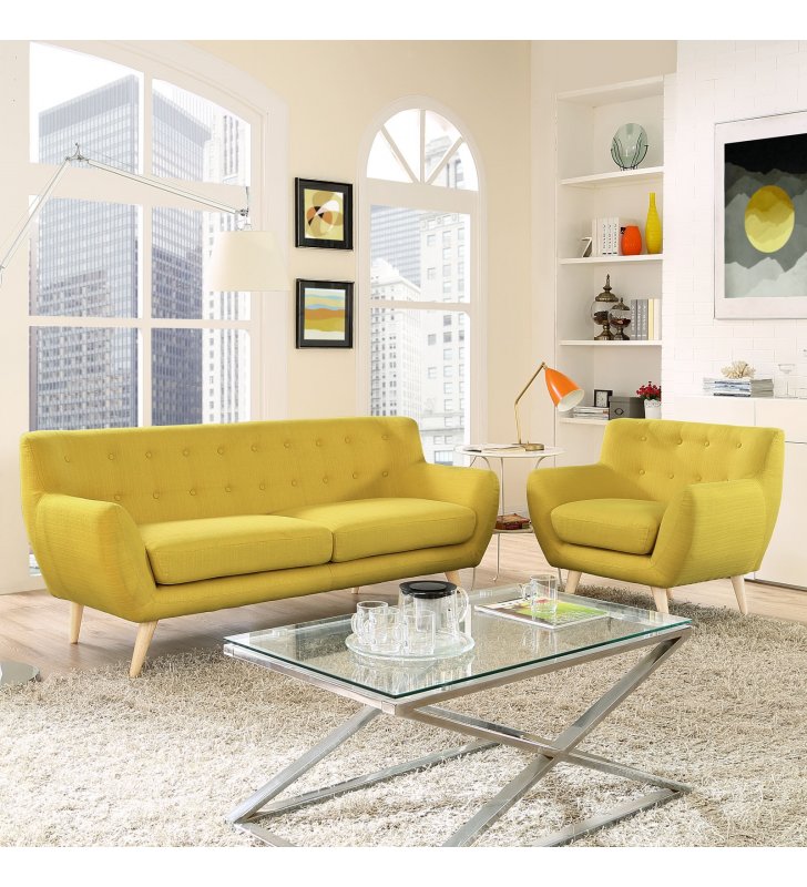 Remark 2 Piece Living Room Set in Sunny - Lexmod