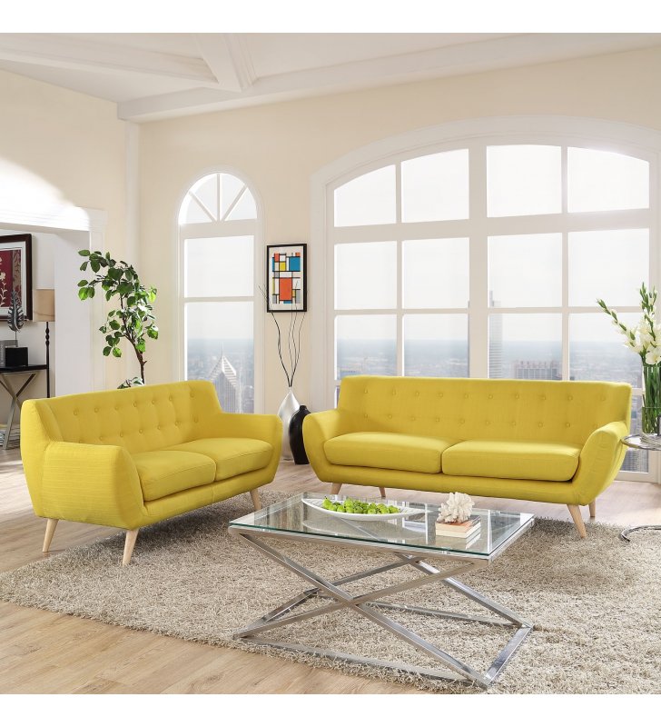 Remark 2 Piece Living Room Set in Sunny - Lexmod