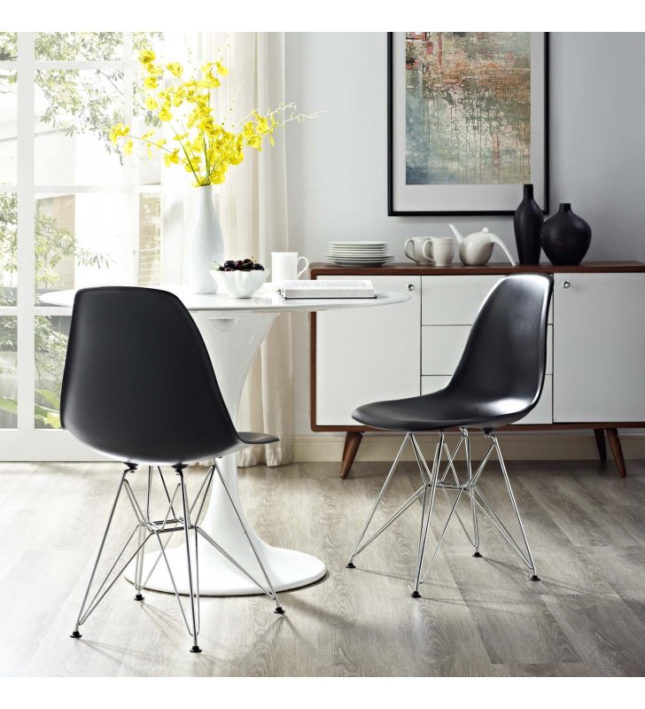 Paris Dining Side Chair in Black - Lexmod