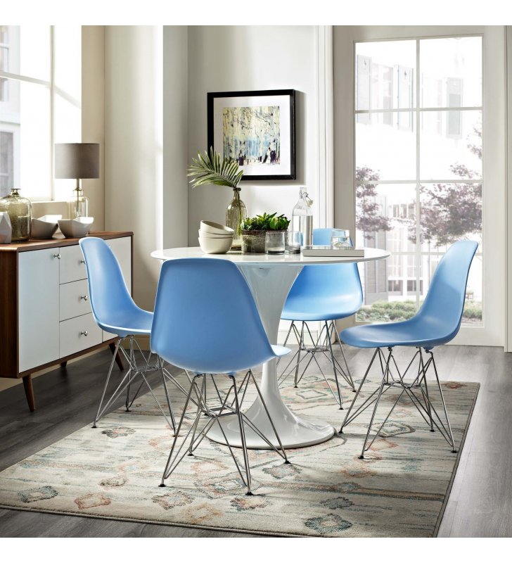 Paris Dining Side Chair in Blue - Lexmod