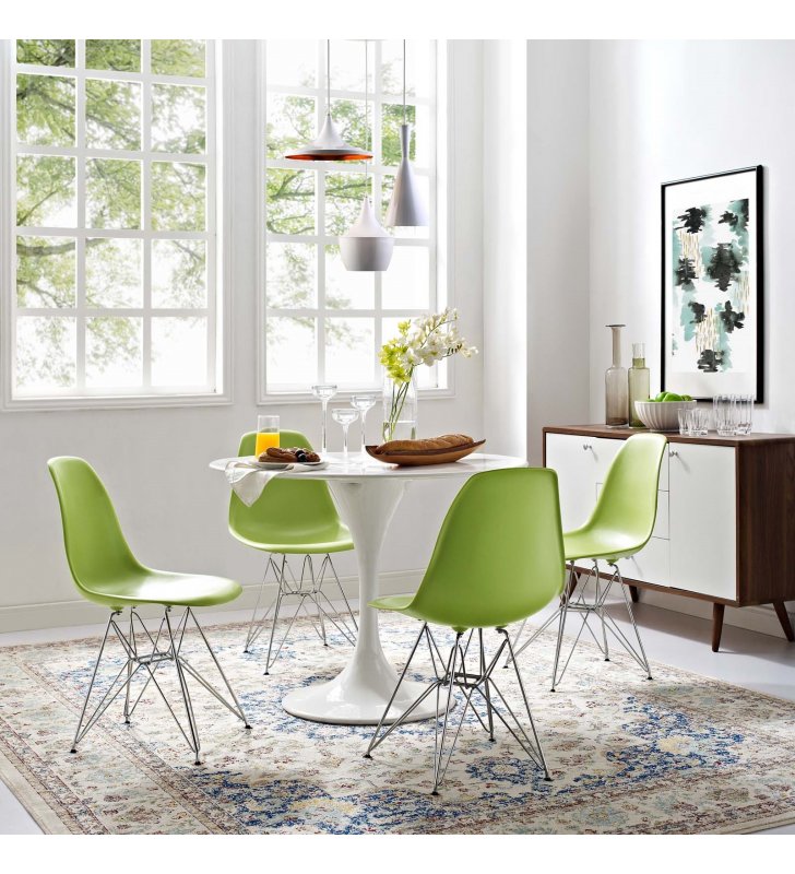 Paris Dining Side Chair in Green - Lexmod