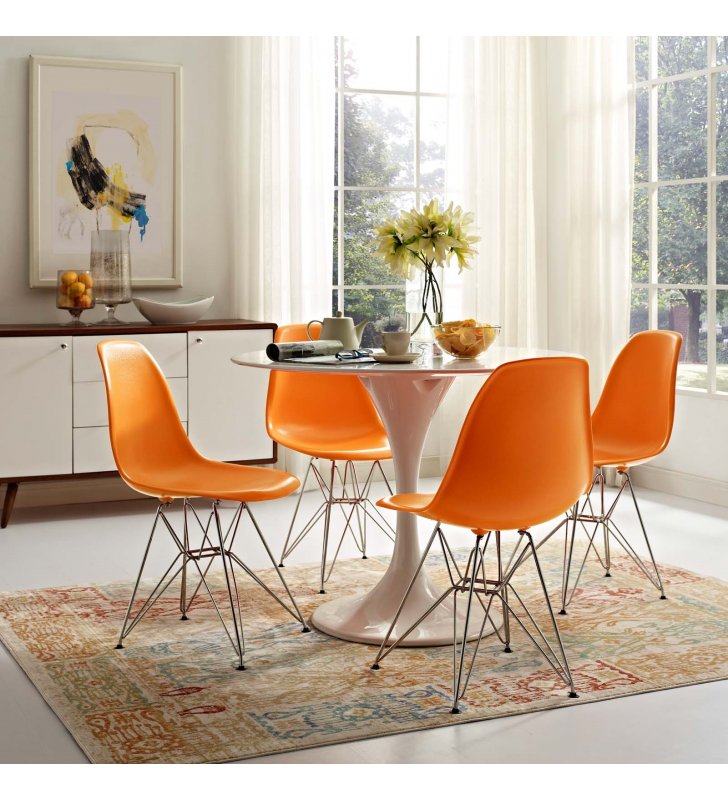 Paris Dining Side Chair in Orange - Lexmod