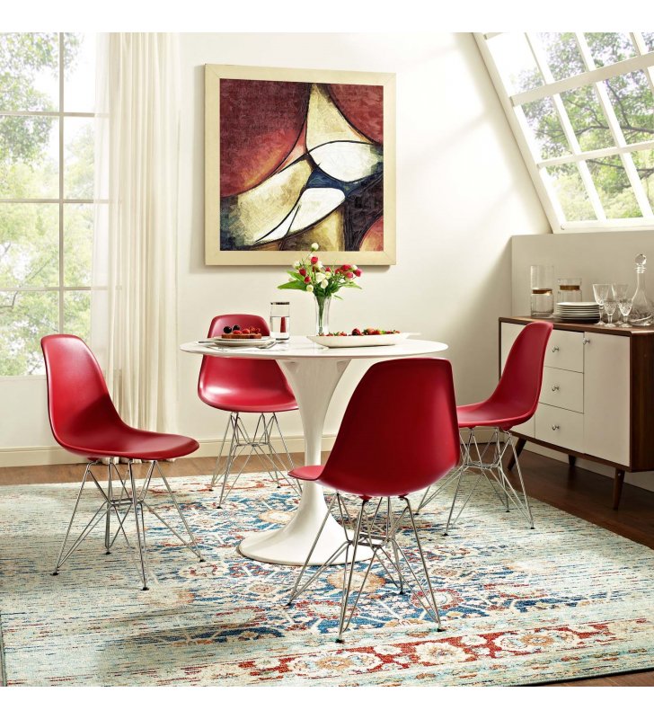 Paris Dining Side Chair in Red - Lexmod