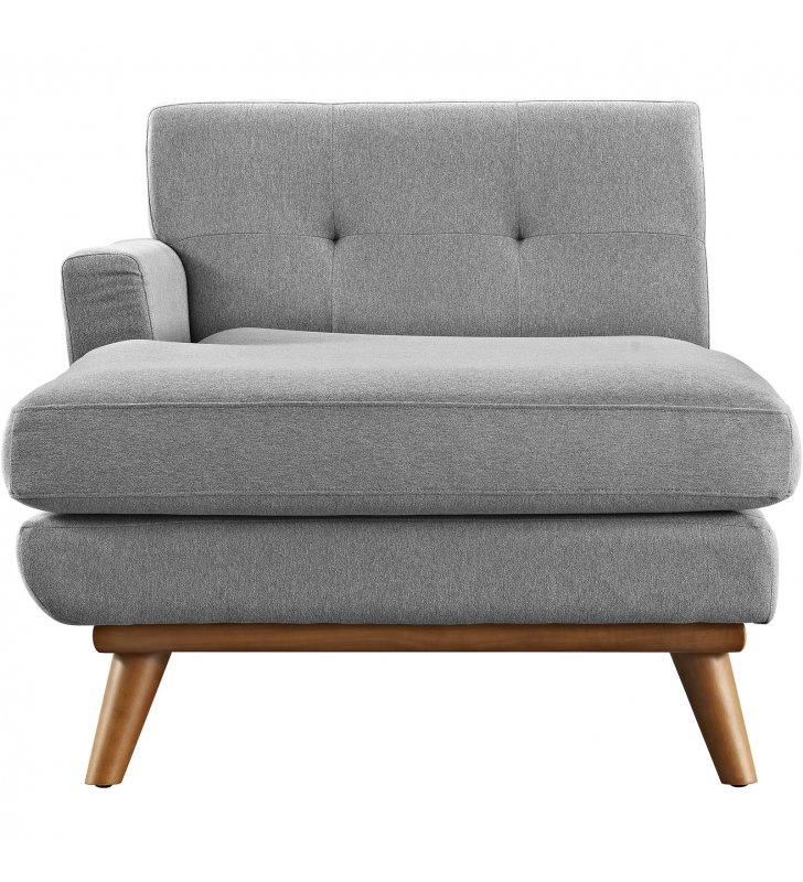 Engage Left-Facing Upholstered Fabric Chaise in Expectation Gray - Lexmod