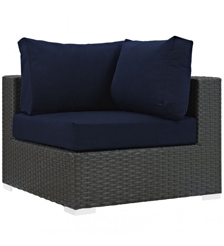 Sojourn Outdoor Patio Sunbrella¬Æ Corner in Canvas Navy - Lexmod