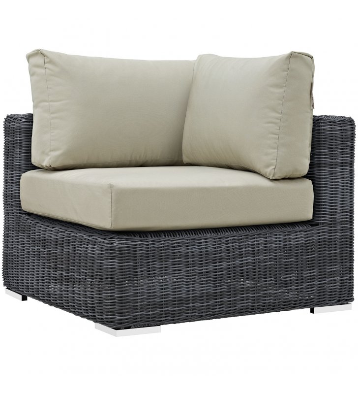 Summon Outdoor Patio Sunbrella Corner in Canvas Antique Beige - Lexmod