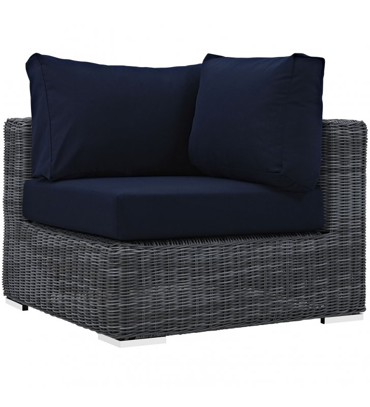 Summon Outdoor Patio Sunbrella Corner in Canvas Navy - Lexmod