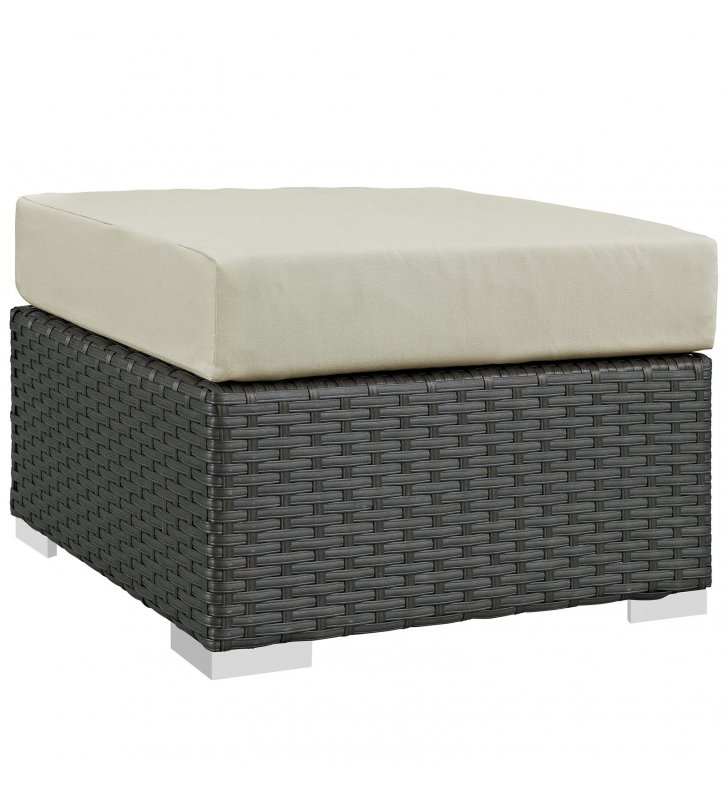 Sojourn 5 Piece Outdoor Patio Sunbrella¬Æ Sectional Set in Canvas Antique Beige - Lexmod