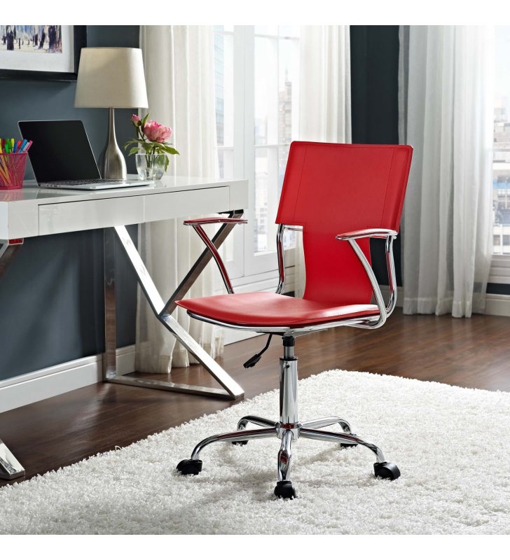 Studio Office Chair in Red - Lexmod