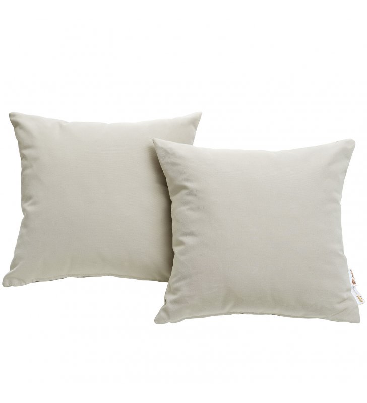 Summon 2 Piece Outdoor Patio Sunbrella¬Æ Pillow Set in Beige - Lexmod