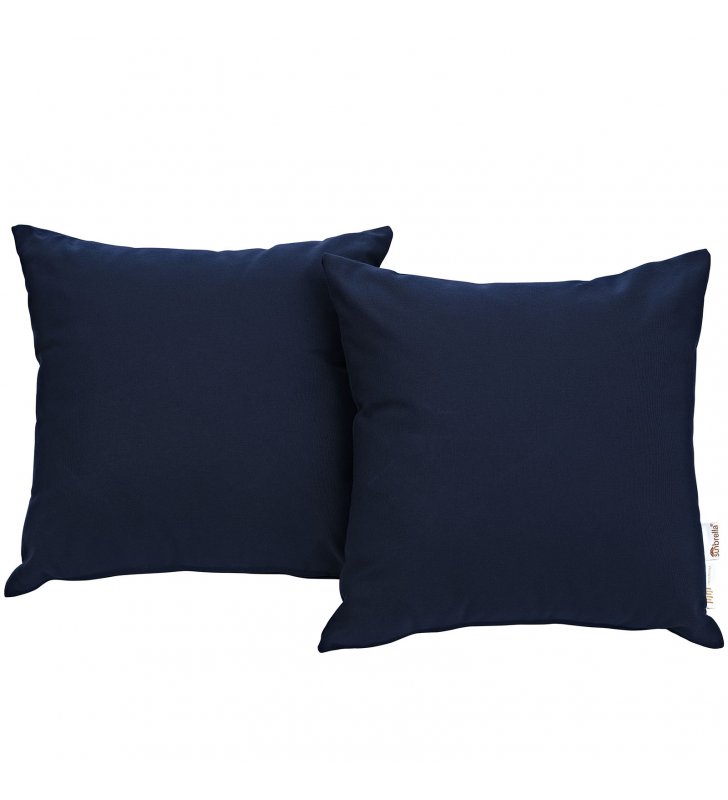 Summon 2 Piece Outdoor Patio Sunbrella¬Æ Pillow Set in Navy - Lexmod
