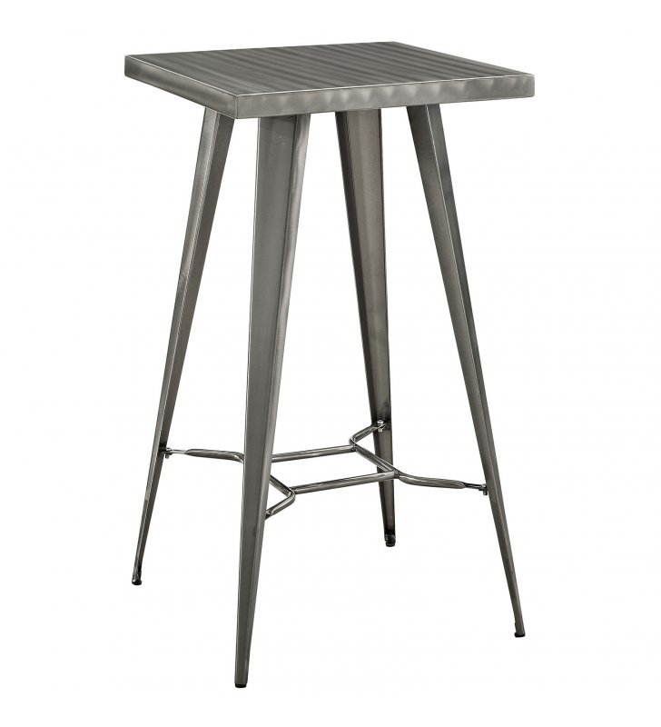 Direct Metal Bar Table in Gunmetal - Lexmod