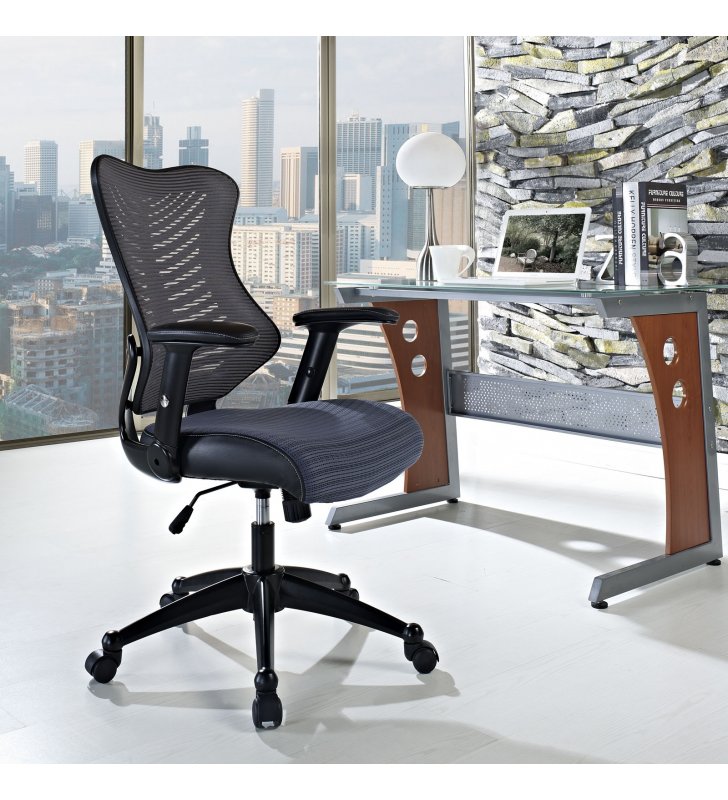 Clutch Office Chair in Gray - Lexmod