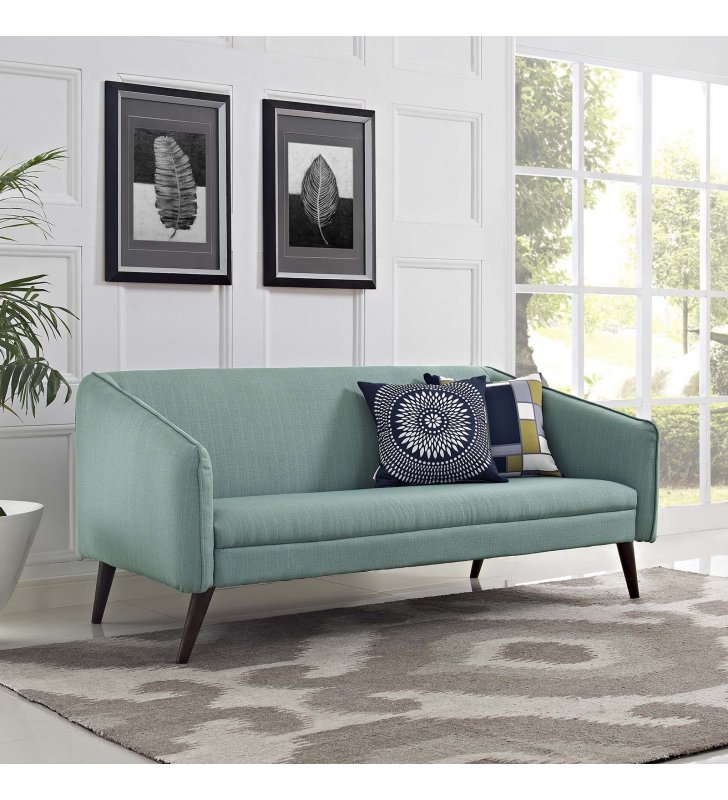 Slide Upholstered Fabric Sofa in Laguna - Lexmod