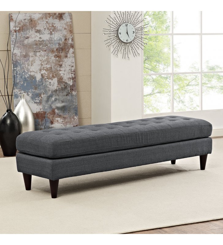 Empress Large Bench in Gray - Lexmod