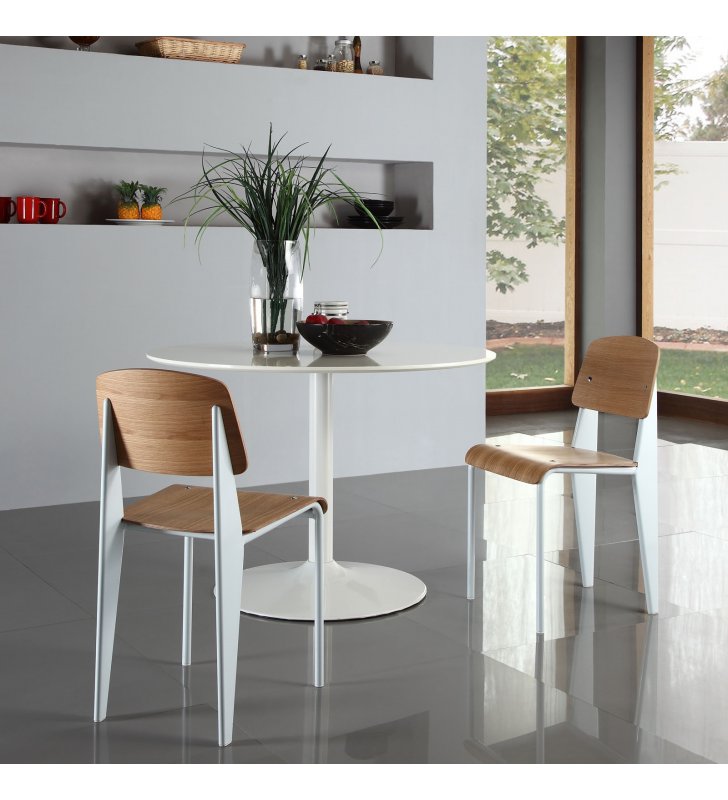 Cabin Dining Side Chair in Natural White - Lexmod