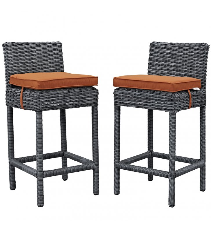 Summon 2 Piece Outdoor Patio Sunbrella¬Æ Pub Set in Canvas Tuscan - Lexmod