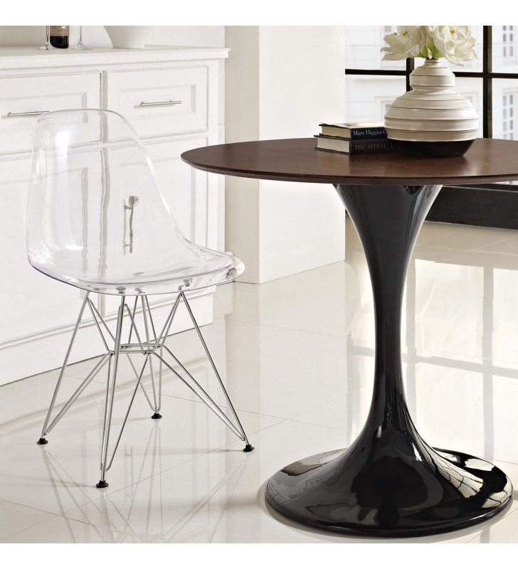 Paris Dining Side Chair in Clear - Lexmod