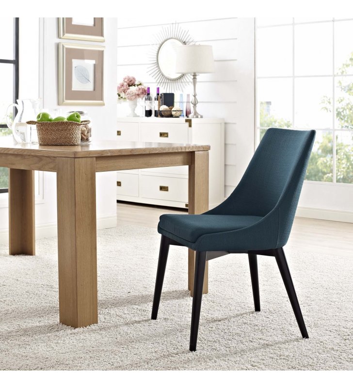 Viscount Fabric Dining Chair in Azure - Lexmod