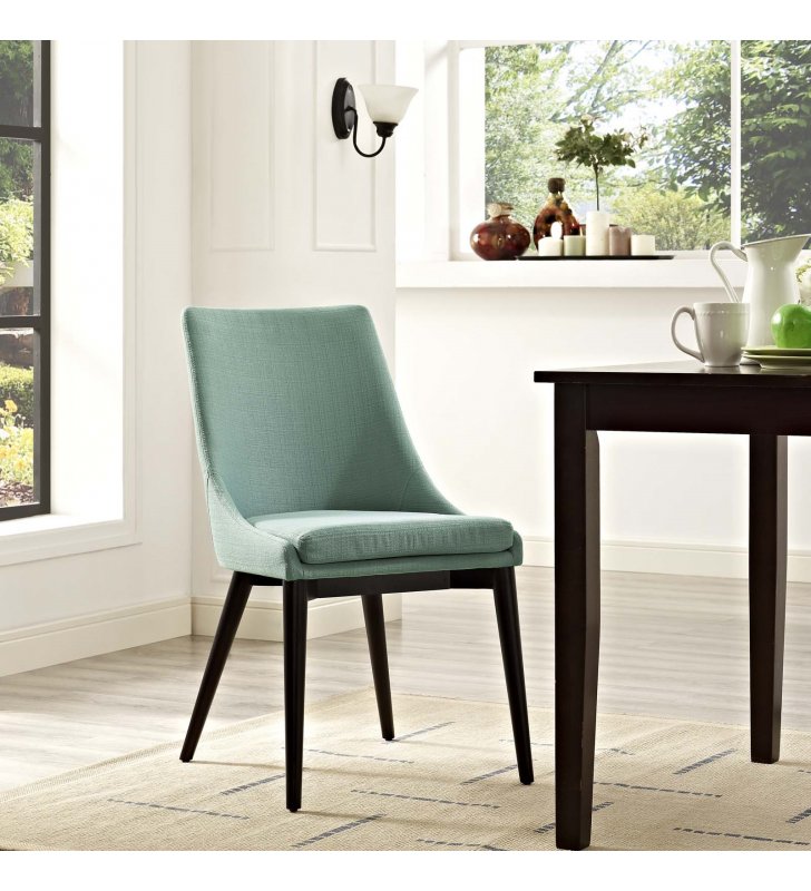Viscount Fabric Dining Chair in Laguna - Lexmod