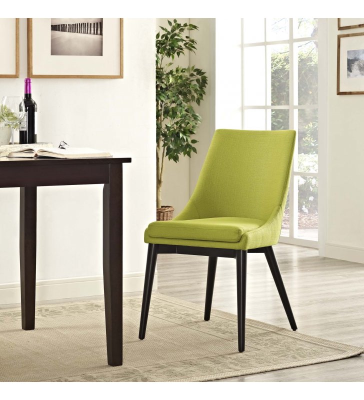 Viscount Fabric Dining Chair in Wheatgrass - Lexmod