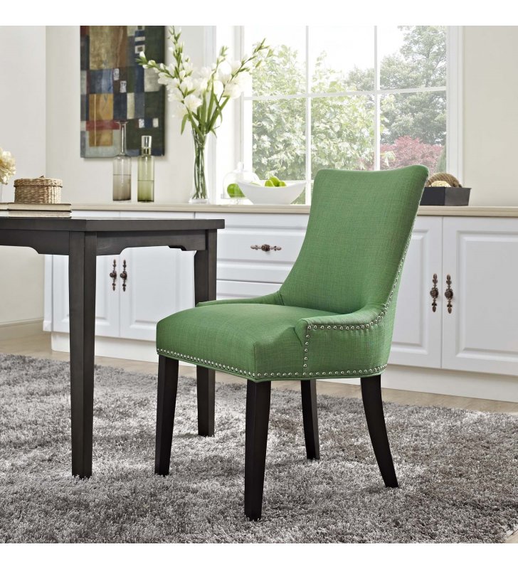 Marquis Fabric Dining Chair in Kelly Green - Lexmod