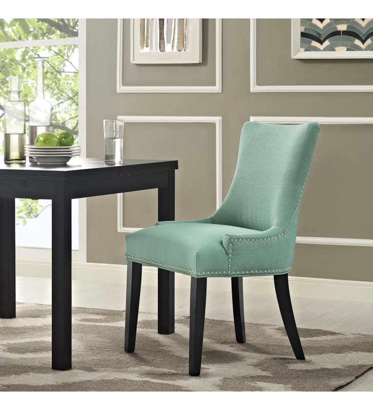 Marquis Fabric Dining Chair in Laguna - Lexmod