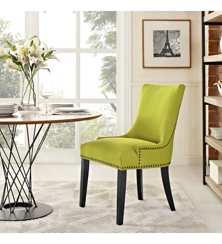 Marquis Fabric Dining Chair in Wheatgrass - Lexmod