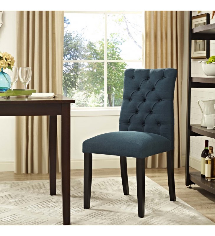 Duchess Fabric Dining Chair in Azure - Lexmod