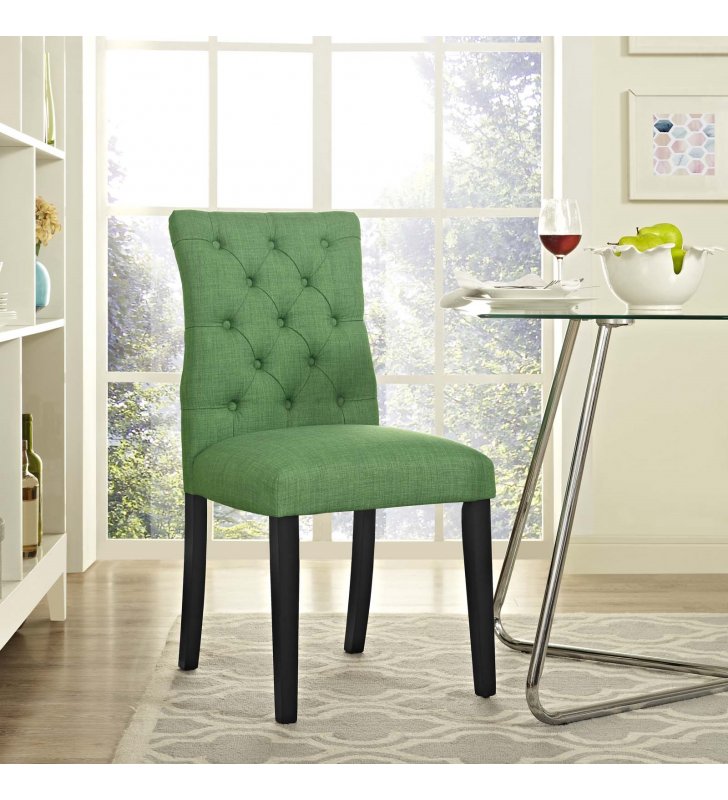 Duchess Fabric Dining Chair in Kelly Green - Lexmod