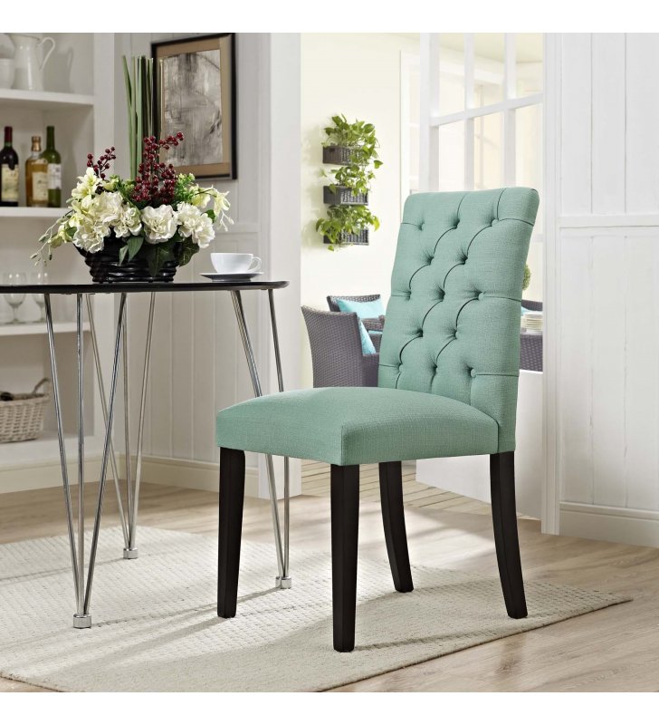 Duchess Fabric Dining Chair in Laguna - Lexmod