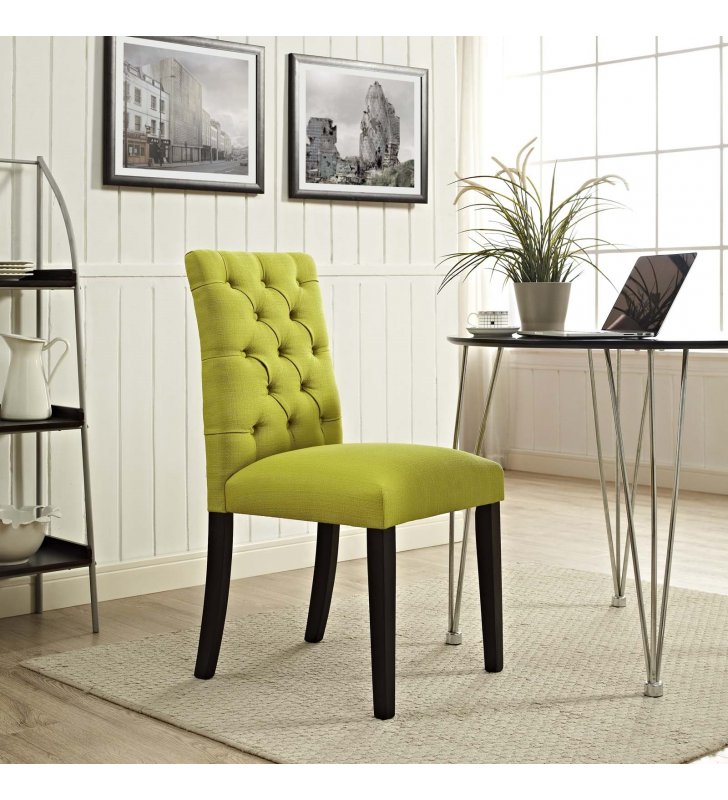 Duchess Fabric Dining Chair in Wheatgrass - Lexmod