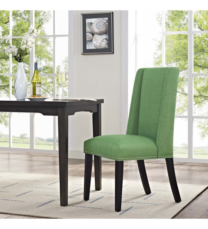 Baron Fabric Dining Chair in Kelly Green - Lexmod