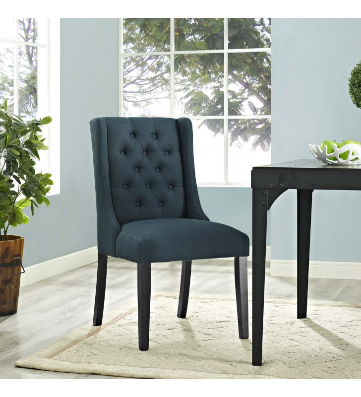 Baronet Fabric Dining Chair in Azure - Lexmod