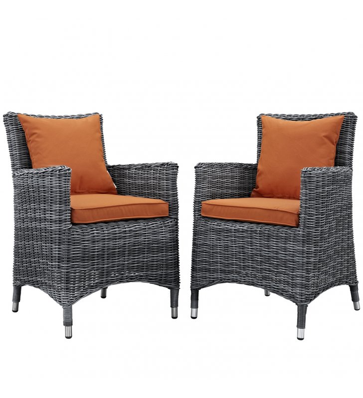 Summon 2 Piece Outdoor Patio Sunbrella¬Æ Dining Set in Canvas Tuscan - Lexmod