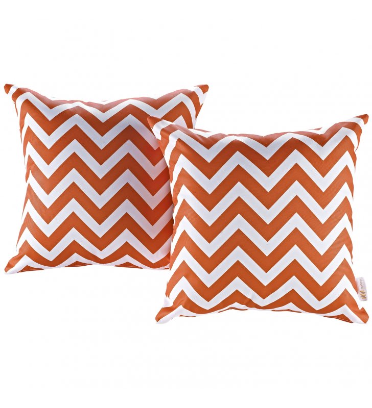 Modway Two Piece Outdoor Patio Pillow Set in Chevron - Lexmod