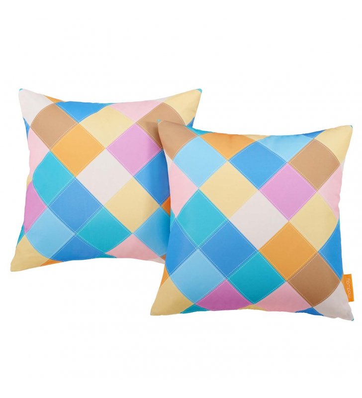 Modway Two Piece Outdoor Patio Pillow Set in Diamond - Lexmod