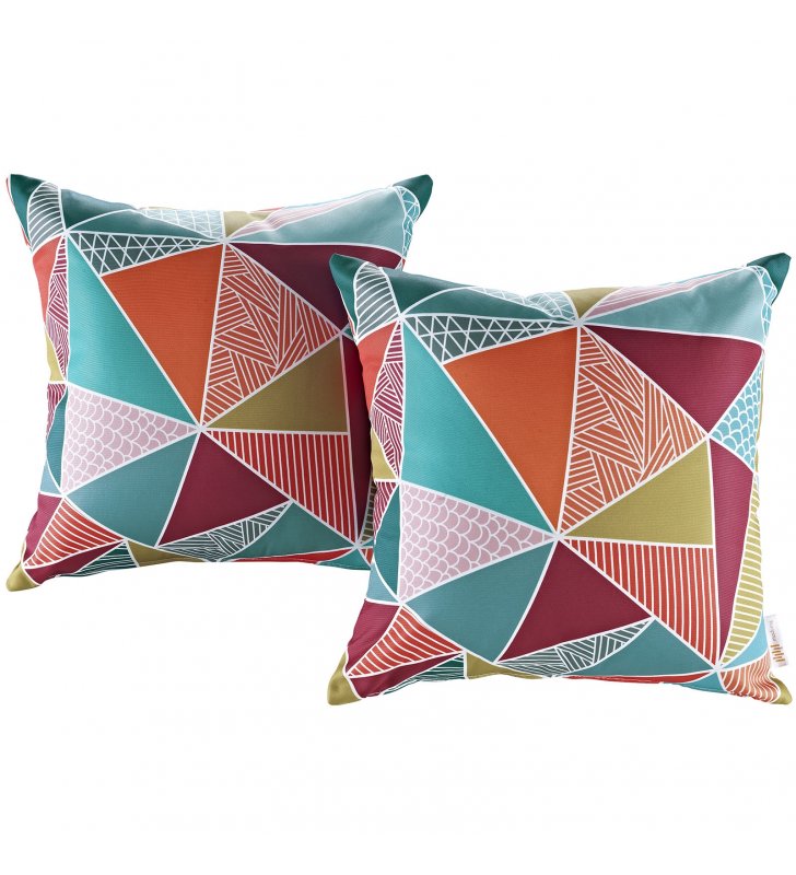 Modway Two Piece Outdoor Patio Pillow Set in Mosaic - Lexmod