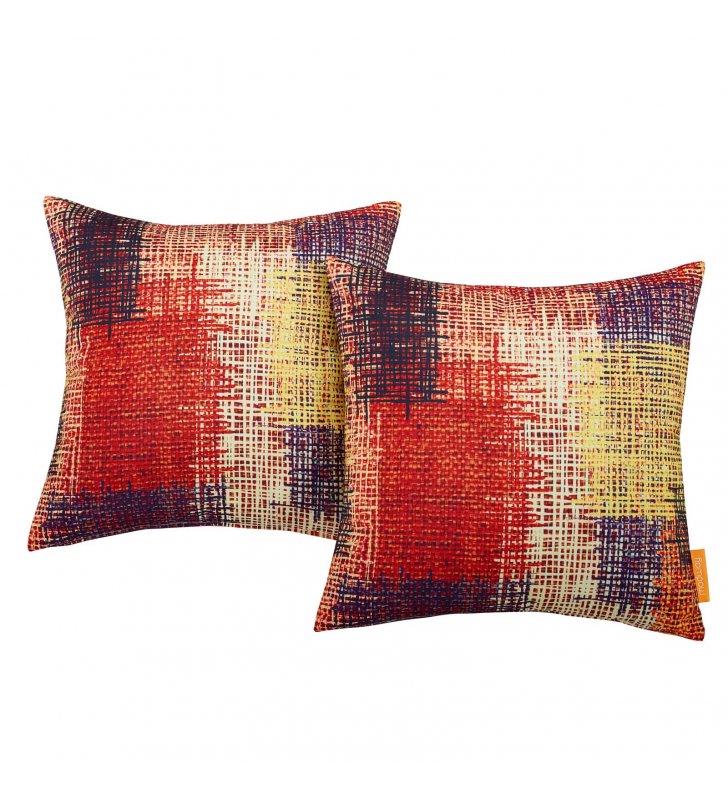 Modway Two Piece Outdoor Patio Pillow Set in Patch - Lexmod