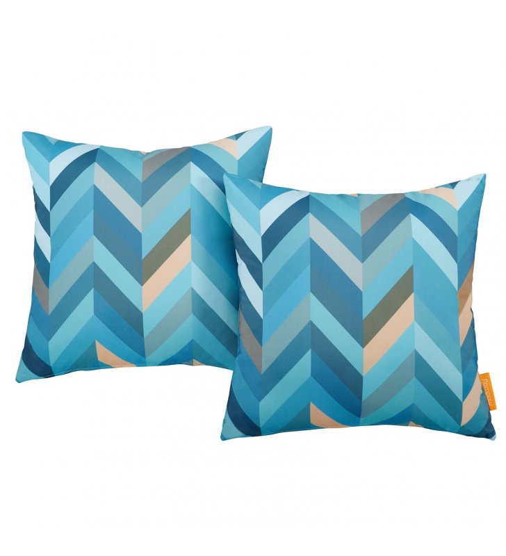 Modway Two Piece Outdoor Patio Pillow Set in Wave - Lexmod