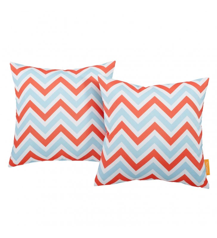 Modway Two Piece Outdoor Patio Pillow Set in Zig Zag - Lexmod