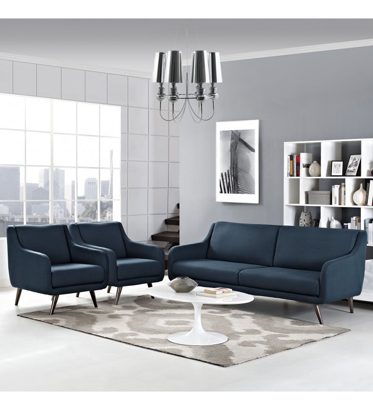 Verve Living Room Set Set of 3 in Azure - Lexmod